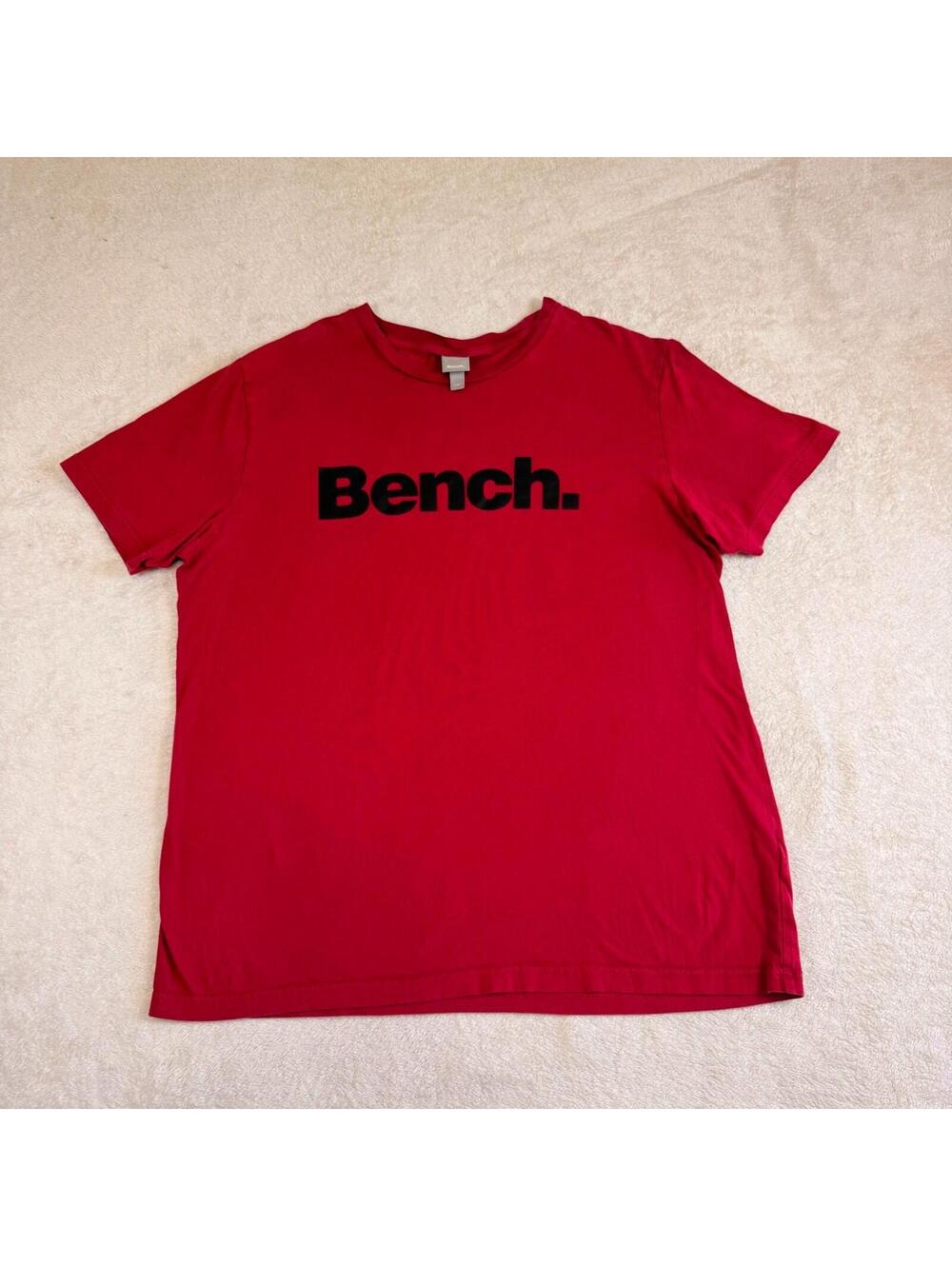 Bench Red Graphic Logo T-Shirt Men's Size ? Short Sleeve Crew Neck Casual Tee